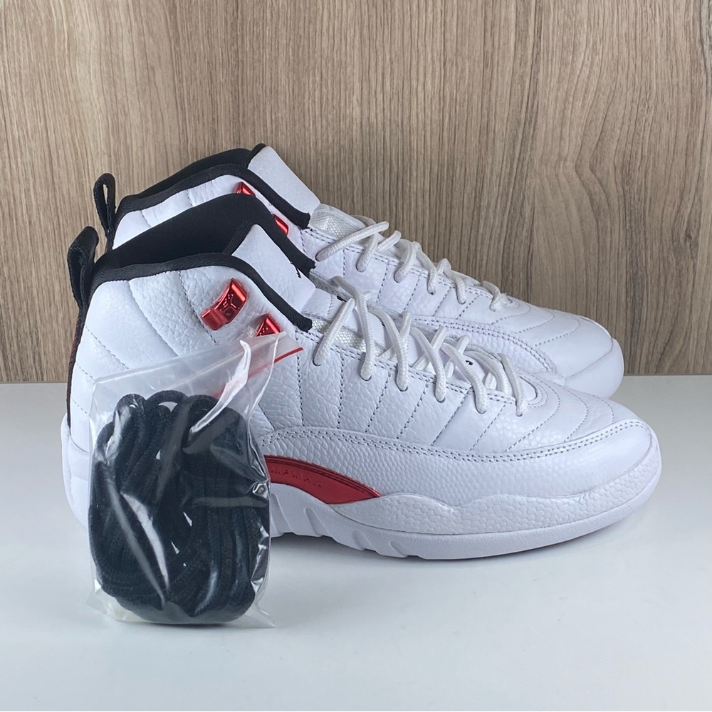 Nike Air Jordan 12 Retro 'Twist' White Red 153265-106 GS Size 4.5 / Wmns Size 6